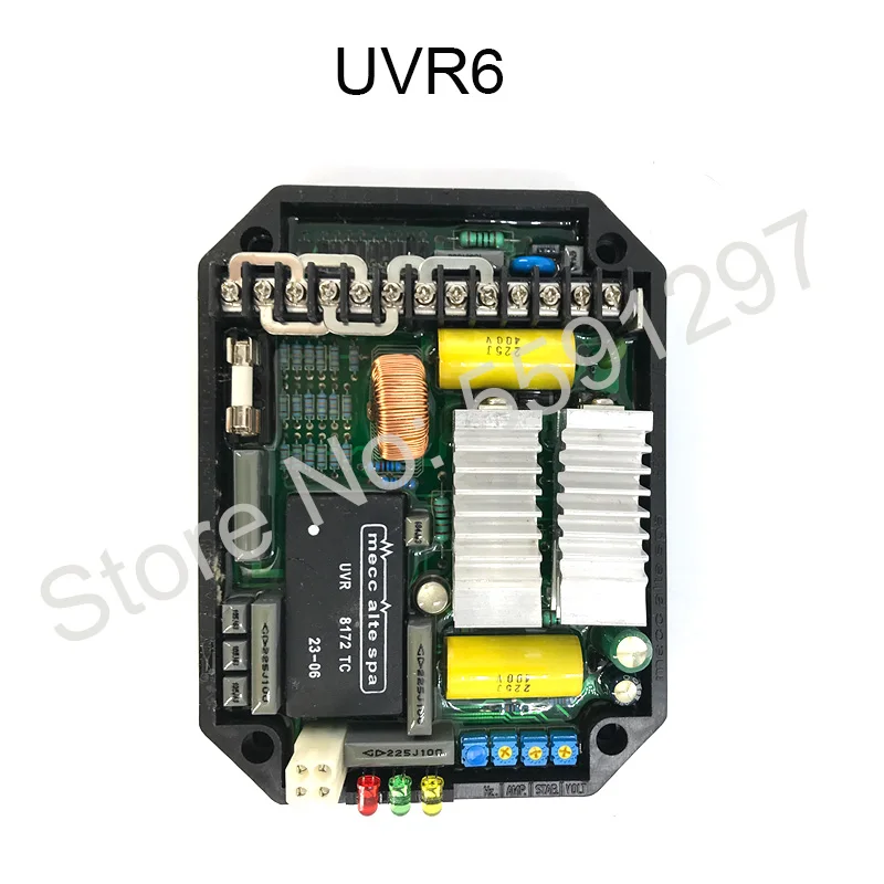 

3-фазный автоматический регулятор напряжения UVR6 для генератора Mecc Alte, стабилизатор генератора переменного тока AVR UVR6 kubota 220 В 380 В 400 В