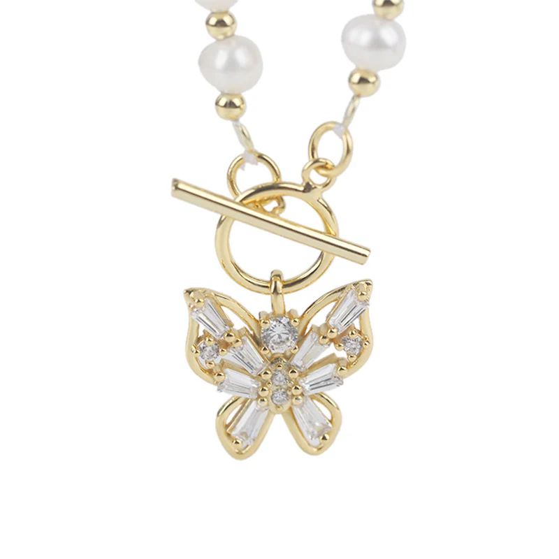 

Модное жемчужное ожерелье Простота 925 браслеты бабочки из серебра высшей пробы бабочка подвеска для женщин с защитой от холодного ветра, мн...