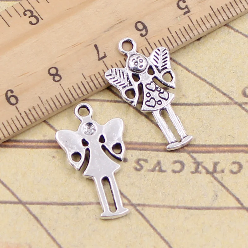 

30 шт., подвески для браслета в виде ангела