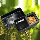 Контейнер для рептилий 1 шт., Кормушка Для Гурманов, прямоугольная, с двойной сеткой, в виде черепахи, геккона, паука, рога, змеи