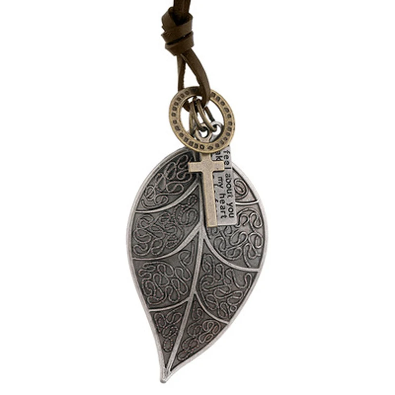 

Винтажная Длинная регулируемая цепочка для свитера в виде листа