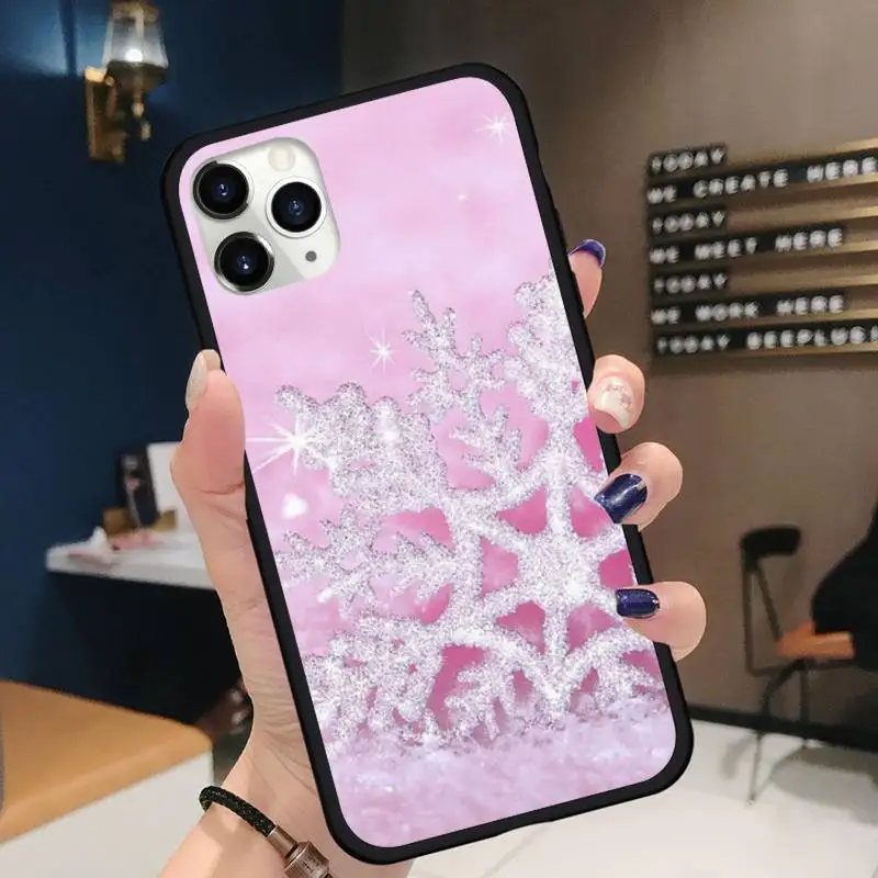 

Christmas Snowflake Snowman Phone Case for iPhone 11 12 pro XS MAX 8 7 6 6S Plus X 5S SE 2020 XR Soft silicone