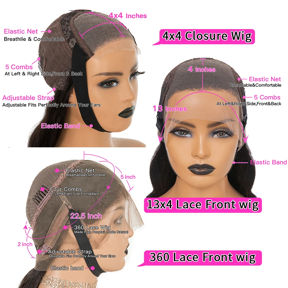 Brown 360 HD Glueless Frontal Body Wave 13x4 Lace Front Human Hair Wig Transparent Brazilian Remy Loose Ombre Chocolate Ginger images - 6