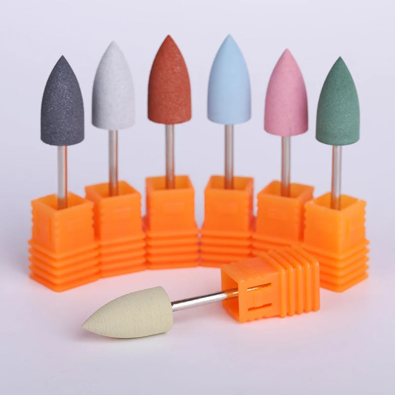 1 Pc Colorful Silicone Nail Drill Bits for Electric Machine Multi-size Shaping Files Art Replacement Tool Accessories | Красота и