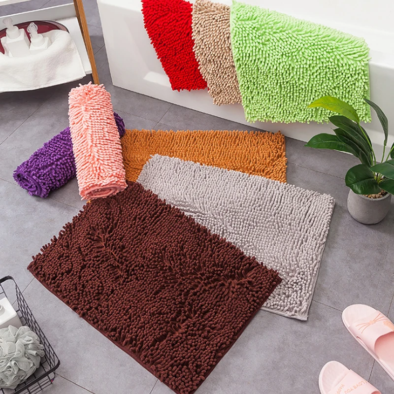 

Soft Chenille Bath Mats Non Slip Mat Rug For Home Living Room Bedroom Kitchen Door Absorbent Carpet Bedroom Kitchen Floor Rug