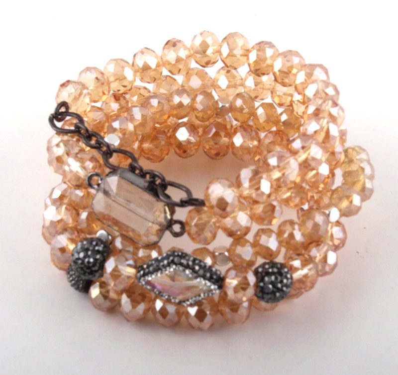 MOODPC модные энергетические браслеты красивые синие женские стеклянные кристаллы