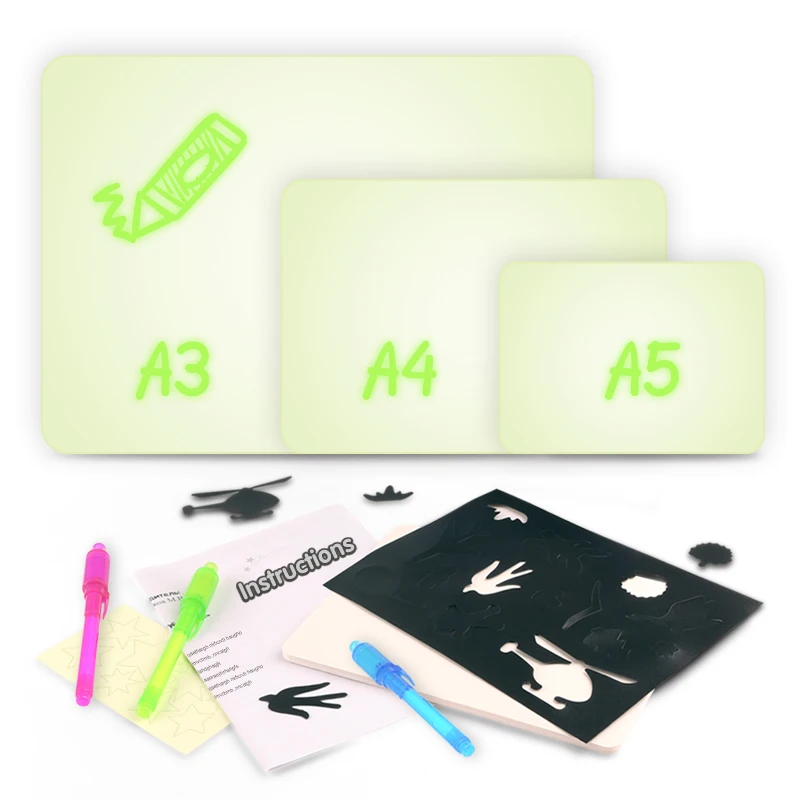Большой Размеры подсветка светящийся светодиодный доска для рисования A3 A4 A5