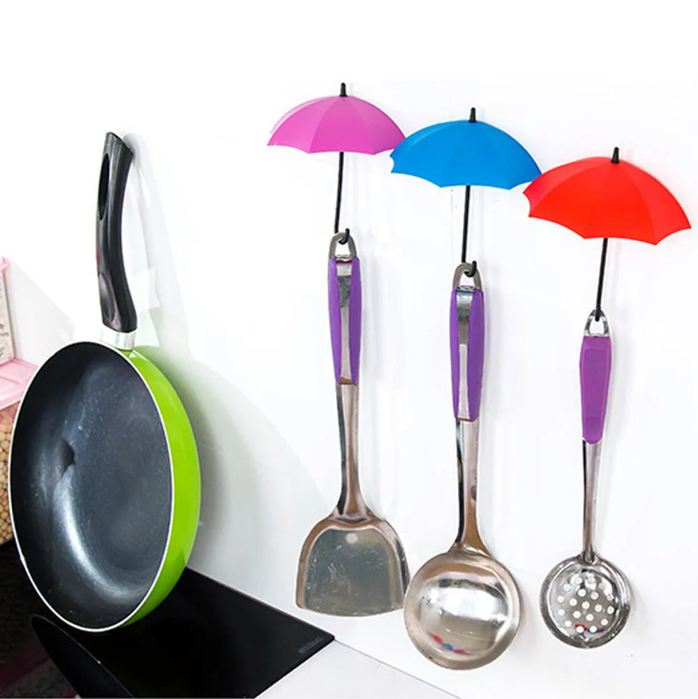 Зонт Форма стикер на клейкой основе креативный настенный крючок вешалка с