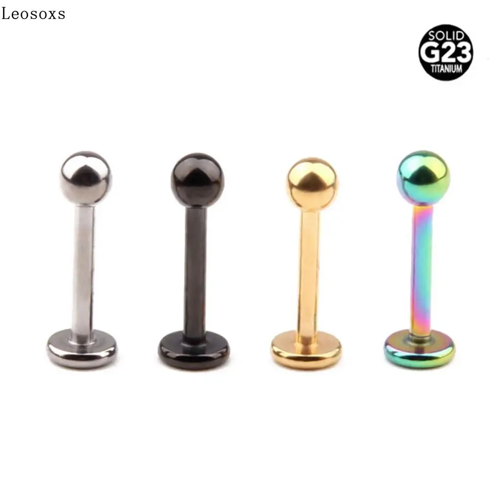 

Leosoxs 2 piece Lip studs, ear studs, nose studs, G23 pure titanium, European and American popular piercing jewelry hot sale
