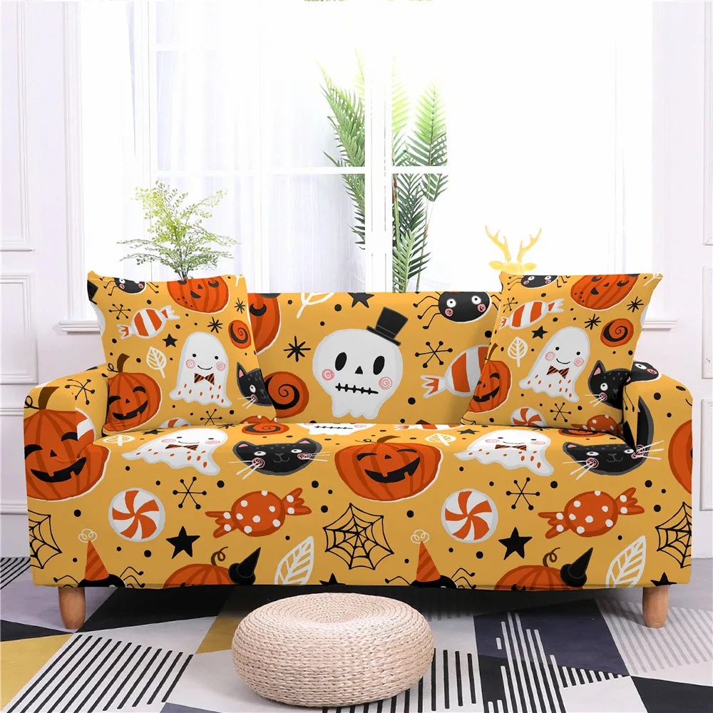 Чехол для дивана в стиле Хэллоуин противогрязный чехол эластичный чехлы