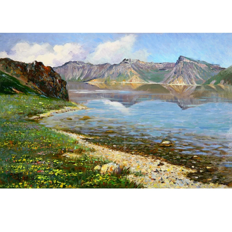 Green grass by the sea DIY Oil Painting Paint Number Kit for Adults Kids Arts Craft Home Wall Decor 50x65cm | Дом и сад