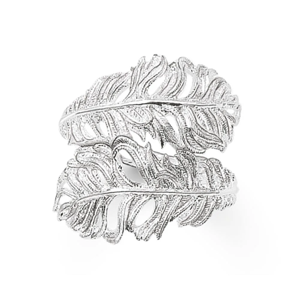 Кольца из стерлингового серебра 925 пробы с перьями классическое модное кольцо в