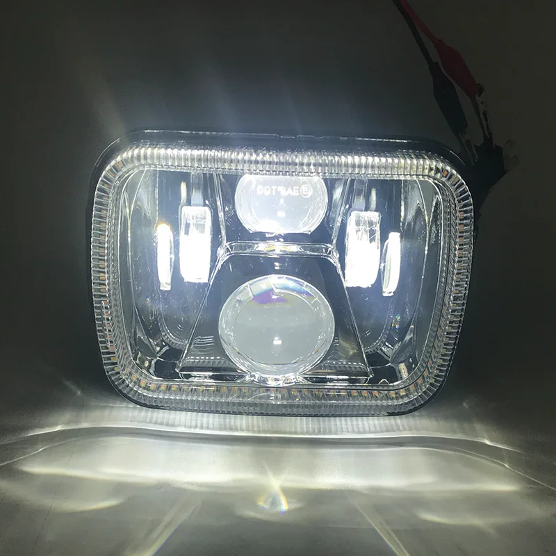 2 шт. 7X6 квадратные фары Halo ангельские глазки DRL для Jeep Wrangler YJ XJ Truck FLD 50 60 70 80 Firebird Celica