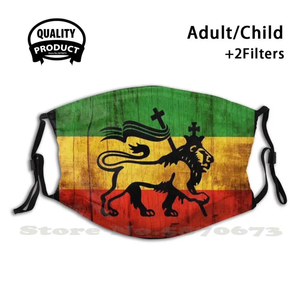 Модные защитные маски Rasta Reggae с флагом растафаряра V6 раста регги Ямака Африка Джа