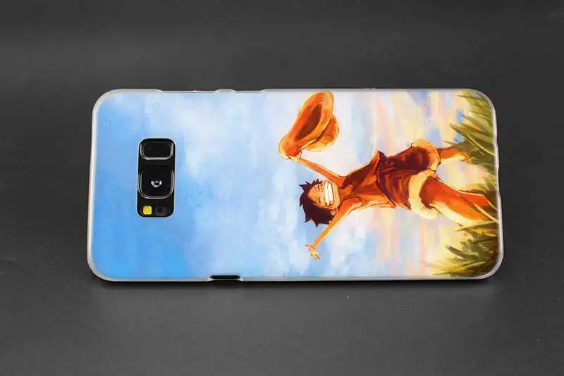 Чехол Sheli one piece Luffy прозрачный Note 10 9 pro, Жесткий Чехол для samsung Galaxy S4 S5 S6 S7 S8 S9 Plus Edge Mini s10 lite