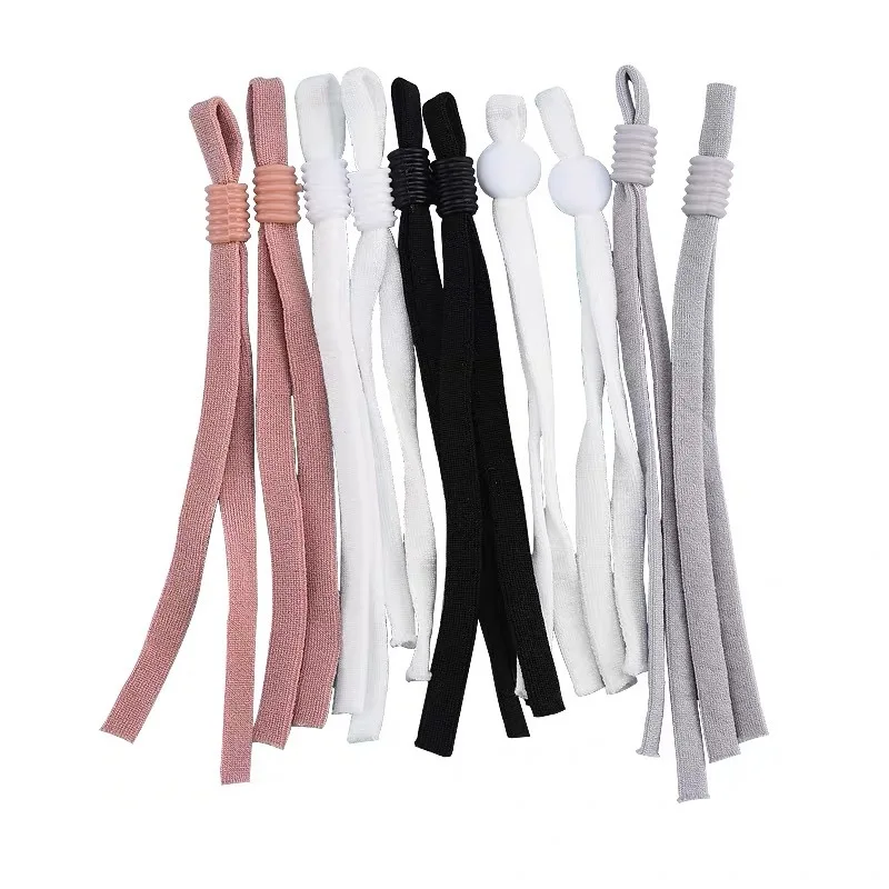 100 шт. регулируемые черные маски белые лица силиконовые замки для шнурка