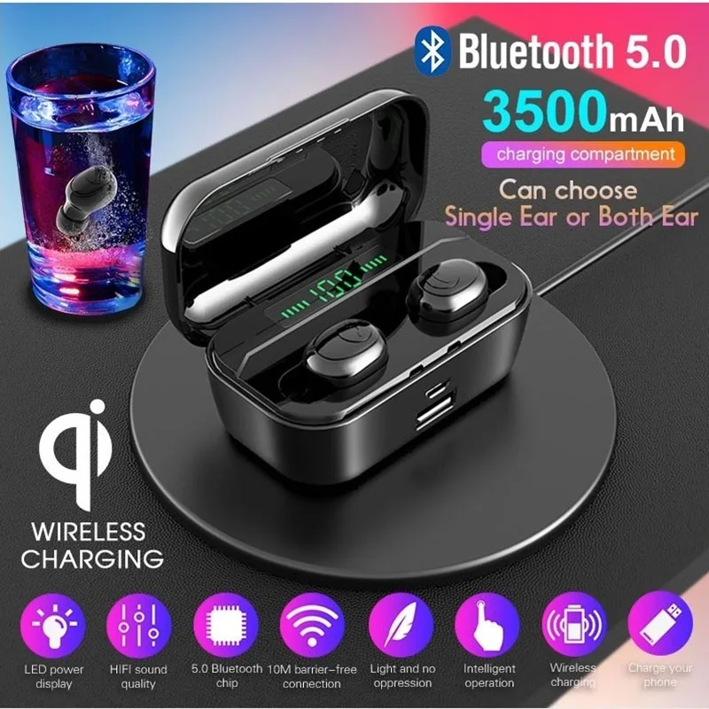 Yueetc G6S наушники-вкладыши TWS с Блютуз наушники беспроводные bluetooth свободные руки