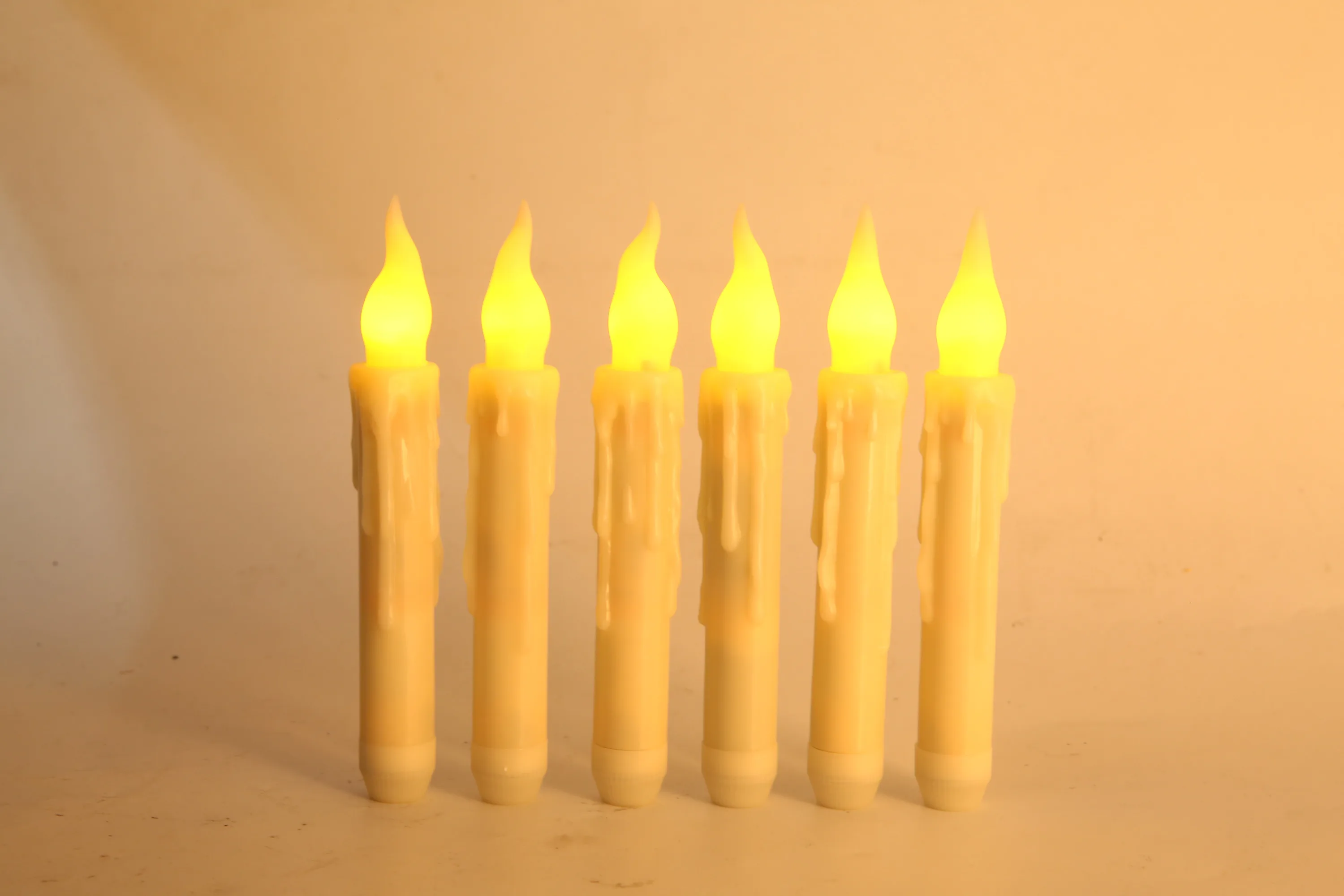 6 шт. Желтый Мерцающий электронные свечи с дистанционным управлением огни