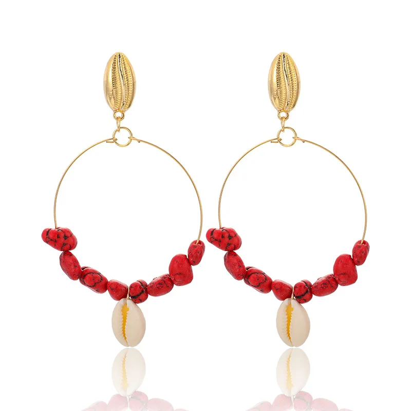 2019 Евро-американские модные простые геометрические серьги из сплава в виде