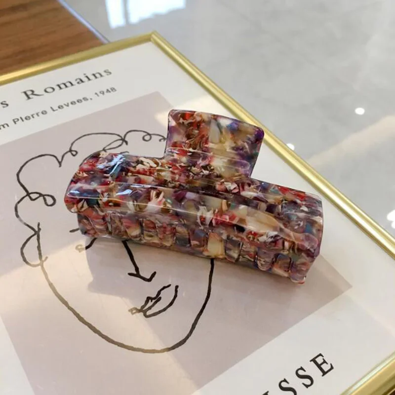 

Women Geometric Acetate Hair Claws Big Size Square Hair Crabs Clip Hair Clamp for Women Accessories