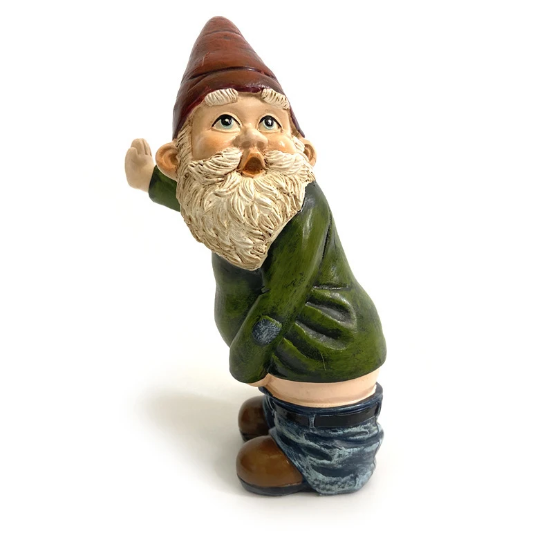

DAQIZAI Car Christmas Gift Old Man Resin Cartoon Ornament White Beard Statue Garden Dwarf