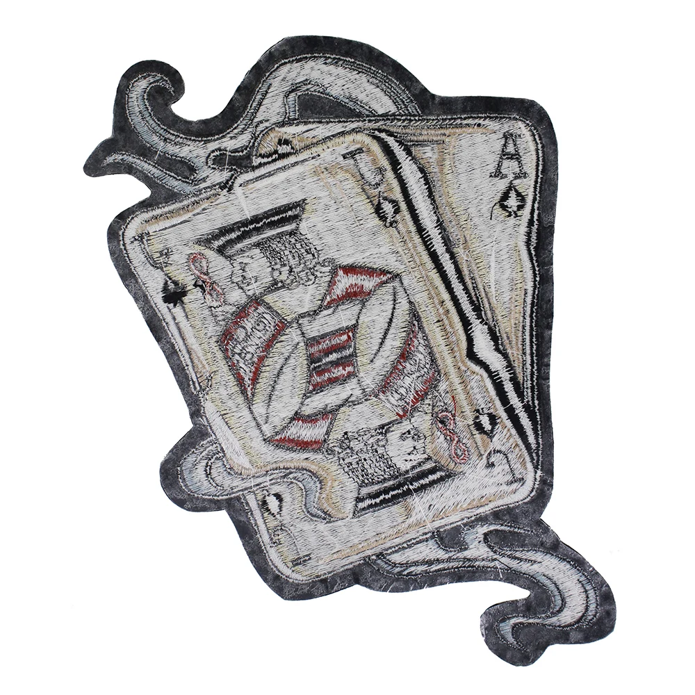 Покер красное сердце термонаклейки наклейки одежда значки на куртку сзади