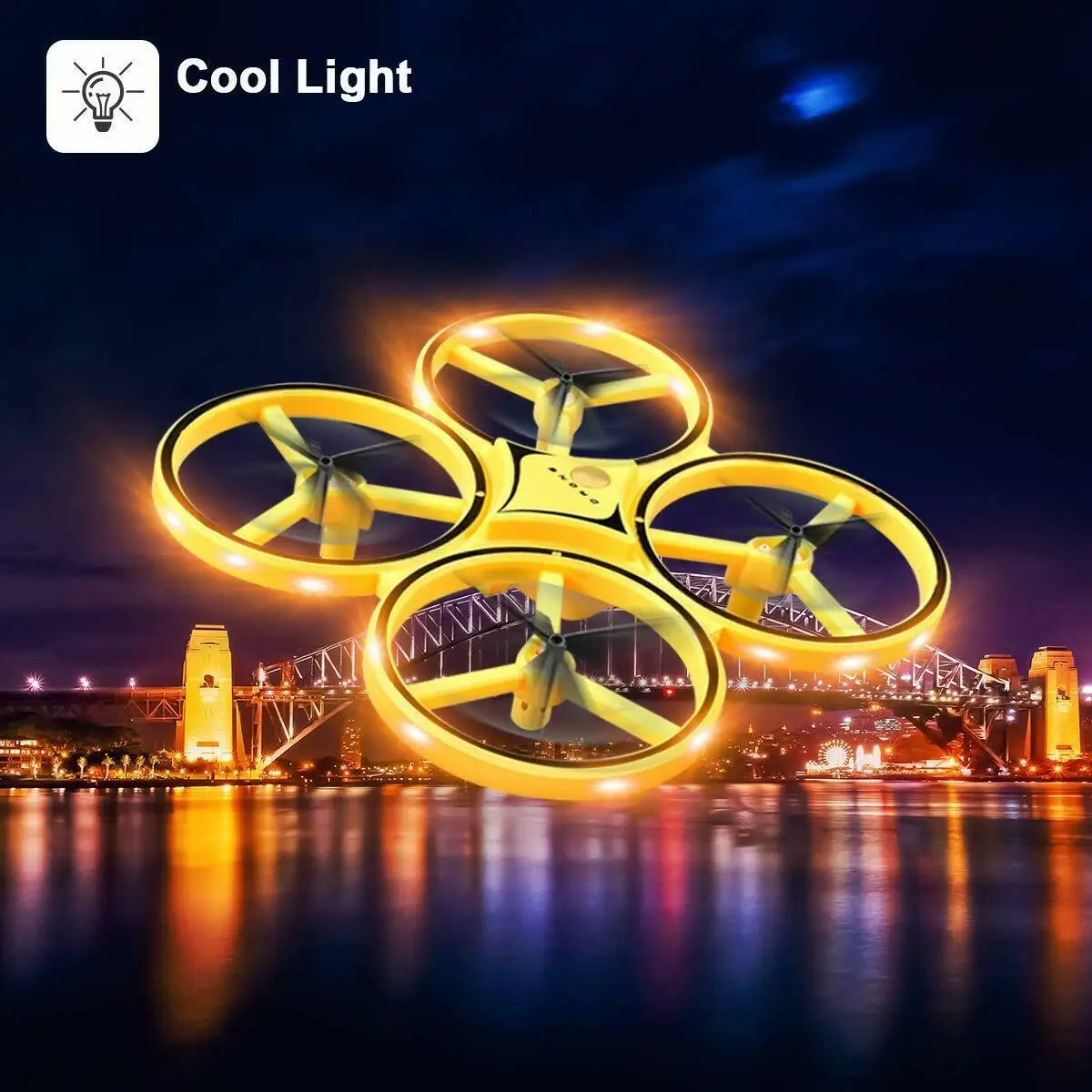 

Миниатюрный Дрон Viper с сенсорным управлением, часы с жестом, гравитационным дроном, RCR, прохласветильник