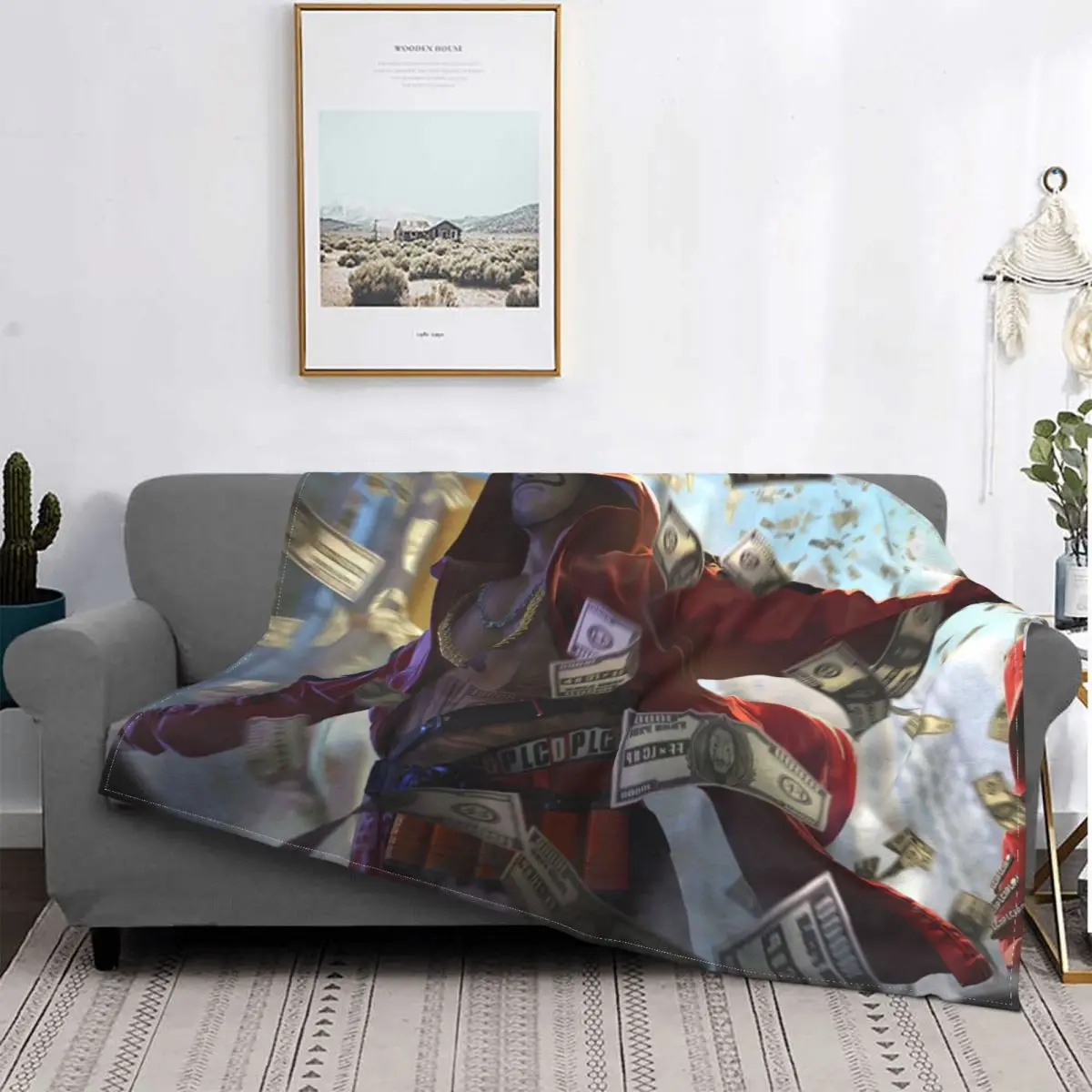 

Video Game - Garena Free Fire Blankets Fleece Decoration Ultra-Soft Throw Blankets for Bedding Bedroom Plush Thin Quilt