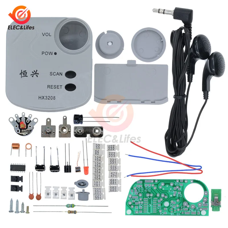 

HX3208 FM микро SMD радио Наборы «сделай сам» FM-модуляция частоты радио электронный производственный Обучающий набор