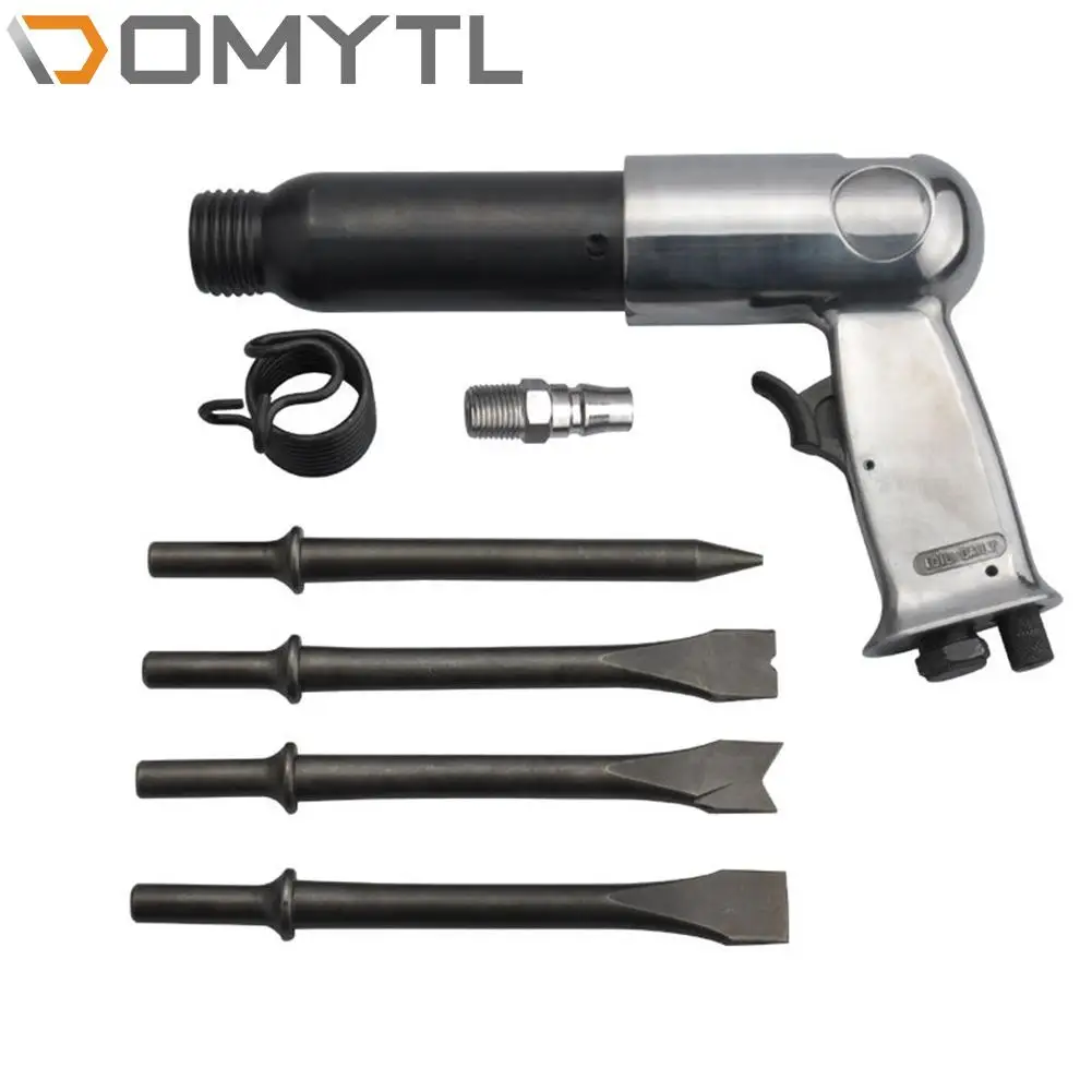 

1/4" 2200rpm Air Hammer Chisel Pneumatic Set Industrial Grade Pick Rust Removal Punch Smoothing Tools With 4 Shovel Kit