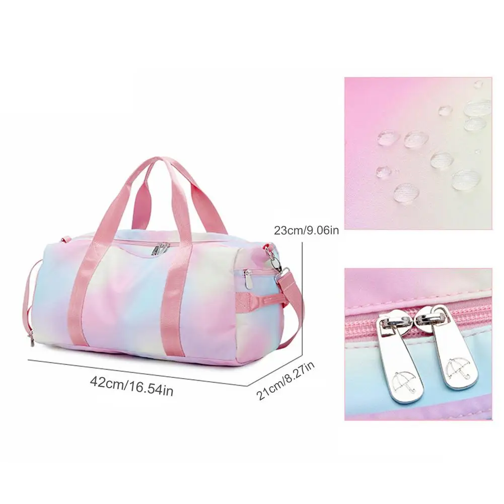 Fashion Travel Bag Female Single-handle Shoulder Bag Cylinder Printing Waterproof Large-capacity Yoga Exercise Bag Travel Bag