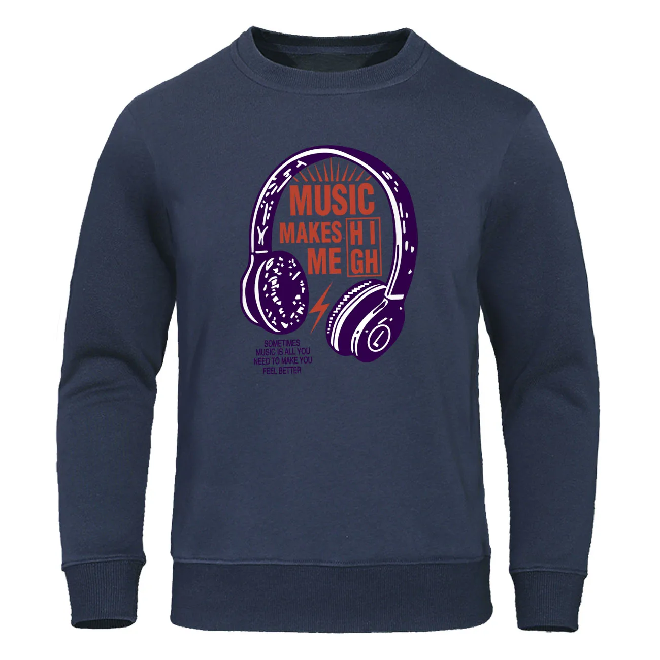 Осенне зимняя Толстовка Music Maks Me High мужские толстовки с капюшоном повседневный