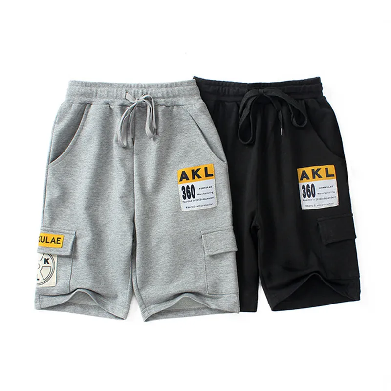 

Children's Casual Shorts 2021 Summer Korean Style Labeling Fashion Cargo Shorts For Boys 5-14 Years Kids Wear