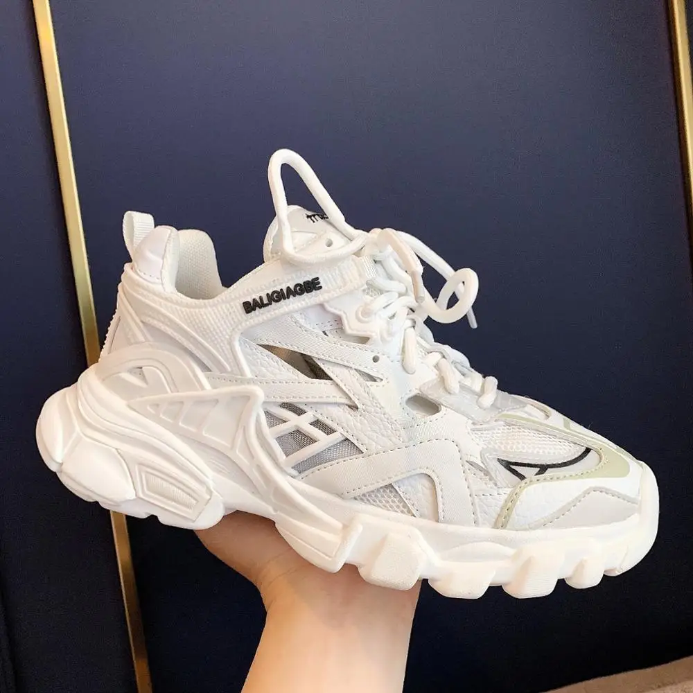

sneakers Women 2020 fashion Breathable casual shoes women leather thick bottom white sneakers summer mesh women vulcanized shoes