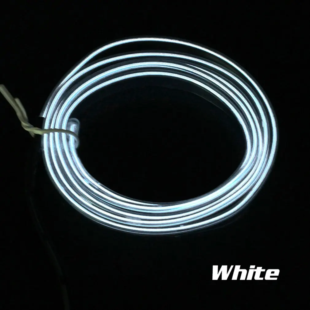 1 шт. LED EL Light Car Vehicle DIY Гибкая интерьерная декоративная формовочная световая