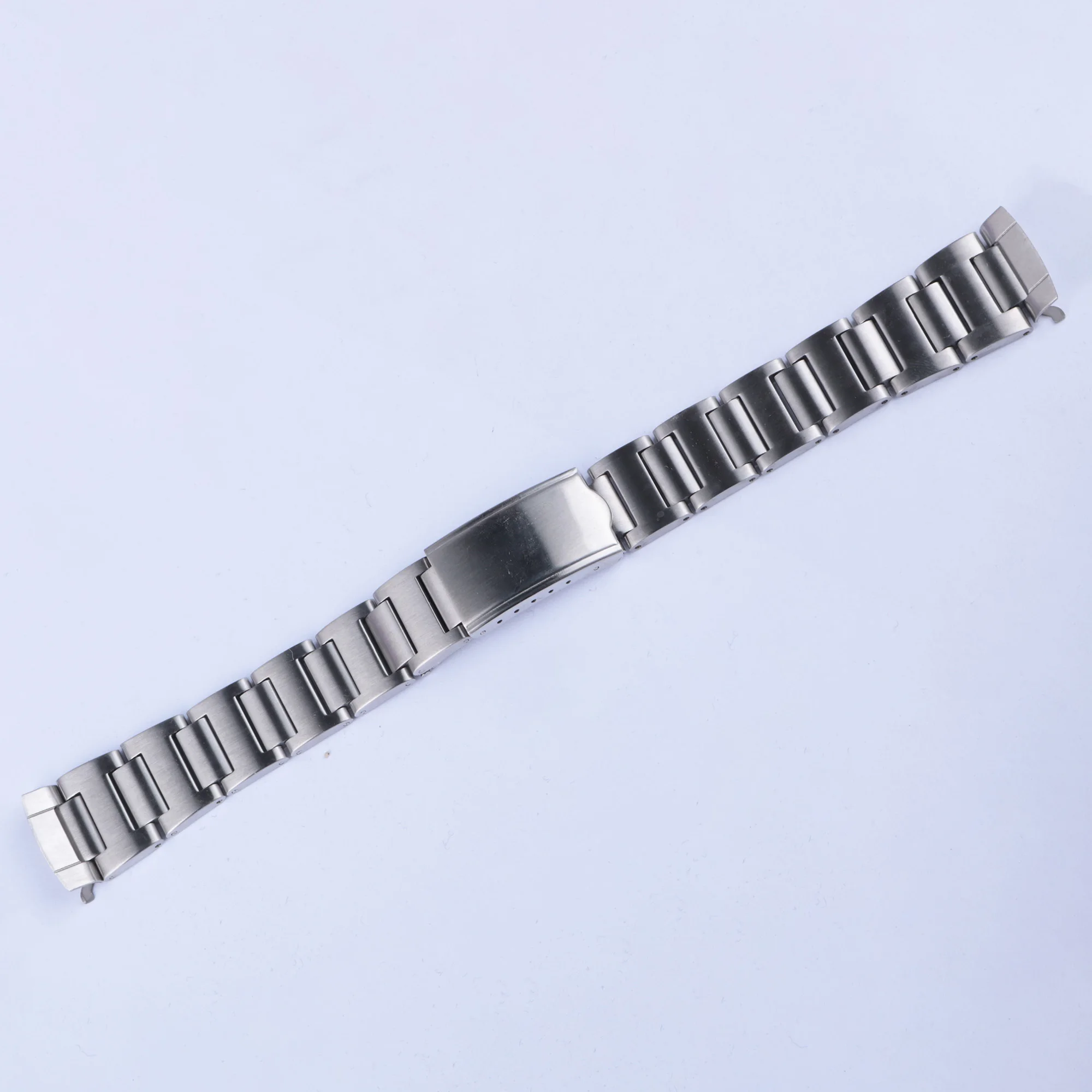 19mm Vintage 316L Hollow Curved End Strap Band Bracelet for Seiko Watch 6139-6002 6000 6001 6005 6032  Chrono
