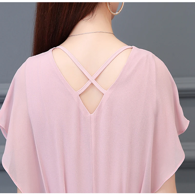 Женское шифоновое платье лето 2019 новый стиль газ Женская Талия для похудения