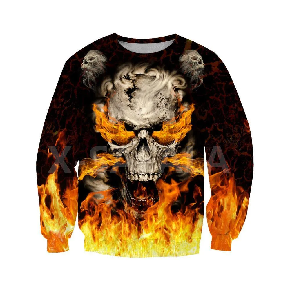 

Cool Skulls On Fire Art 3D All Print Plus Hoodie Man Women Harajuku Outwear Zipper Pullover Sweatshirt Casual Unisex Jacket