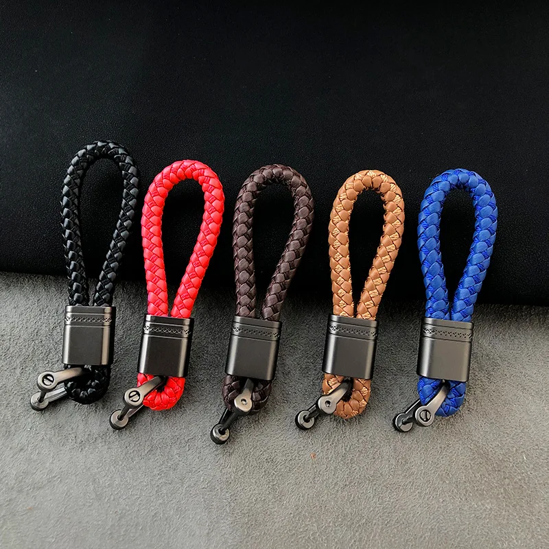

Hand Woven Rope Red Leather Key Chain Key Chain Male and Female Auto Parts Key Chain and Key Ring