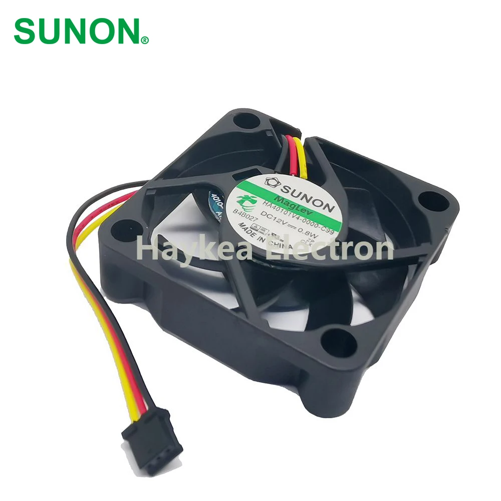 Для Охлаждения Sunon HA40101V4-0000-c99 4010 40 мм 4 см 40*40*10 Вентилятор охлаждения 12V 0,8 W 0.06A 3 ПИН-кода 2 pin Поддержка по изображениям HA40101V4 - Цвет лезвия: 3 PIN (wires)