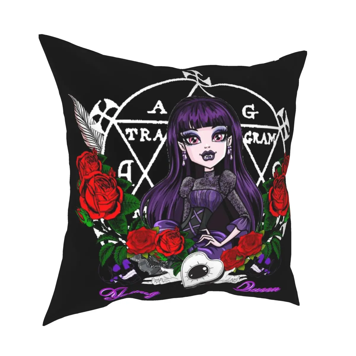 Elissabat Monster High Подушка Чехол Мягкий чехол для подушки из полиэстера Декор покрытие