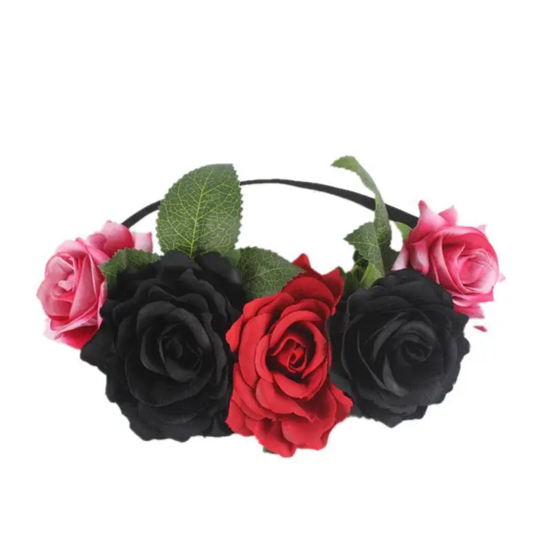 Новые богемные цветочные короны повязки для волос пляжная цветочная гирлянда