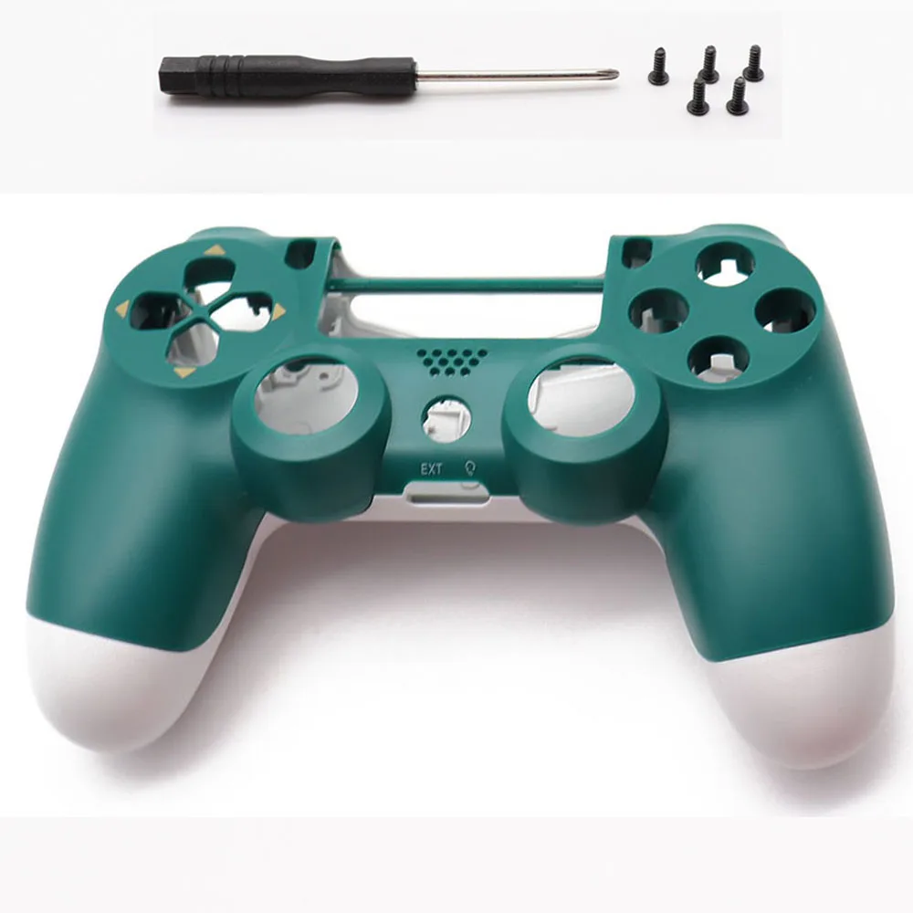 Красный Замена Полный Корпус в сборе корпус и кнопки для jds 040 JDM-040 DualShock 4 playstation 4 PS4 Pro V2 корпус контроллера винты - Цвет: Красный