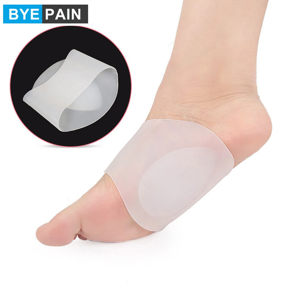 

2pcs O-type Foot Corrector Insoles Pads No Slip Shoes For Men And Women Silicone Orthopedic Insoles