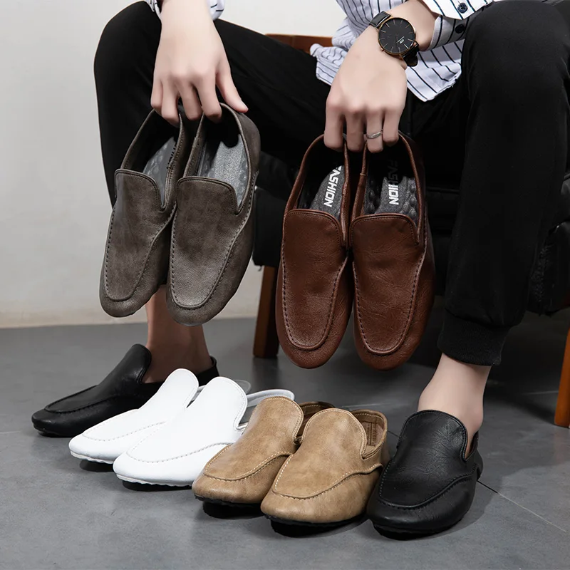 

2021 fashion peas shoes driving shoes summer casual shoes trend men's leather shoes