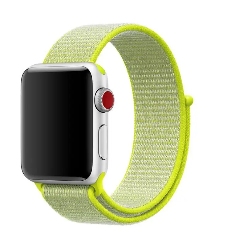 Ремешок для наручных часов Apple Watch 4 5 3/2/1 38 мм 42 мм 62new цветовый нейлоновый из мягкой дышащей ткани сменный ремешок петли для наручных часов iwatch серии 4 40 мм 44 мм - Band Color: 2QLH