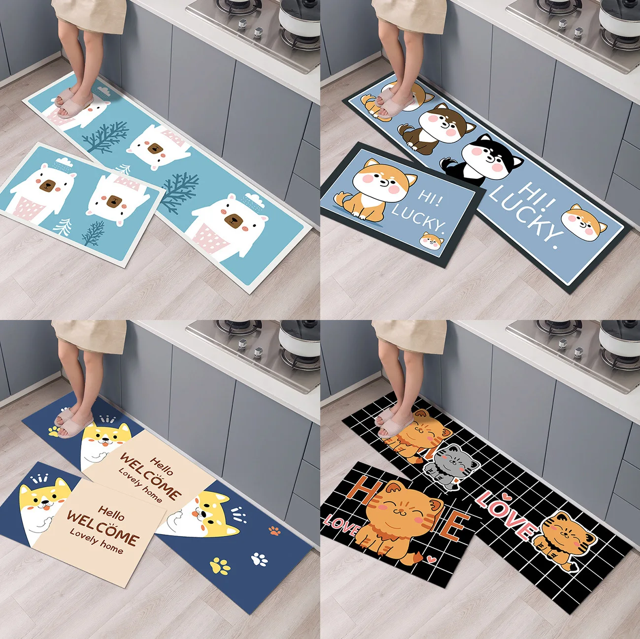 

Kitchen Mat Long Strip Floor Mat Carpet Bedside Carpet Bathroom Door Mat Floor Mat