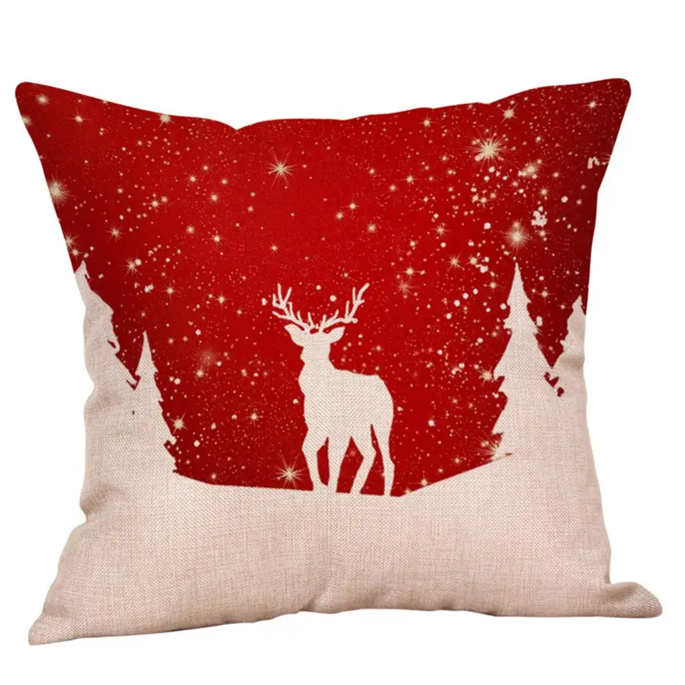 

4 Pcs Christmas Pillowcase Throw Pillow Covers Snow Soft Decorative Pillowcase