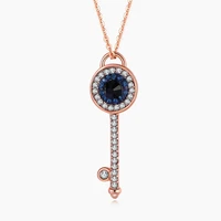 lr charm turkish blue evil eye necklace women sterling silver 925 key chain with pendant rose gold jewelry 2021 trendy girl gift