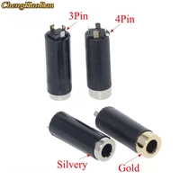 5pcs 3 5mm headphone female dc3 5 for iphoneapple adapter cable plastic quadrupole gold plated socket audio female 3pin 4pin